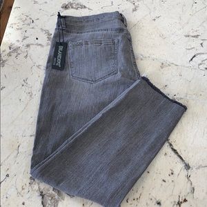 Blank nyc scissor cut gray jeans